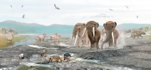 Peq diversidad de mamiferos extintos que habitaron en los alrededores del antiguo lago tagua tagua ubicado en la zona central de chile ilustracion por mauricio alvarez 1
